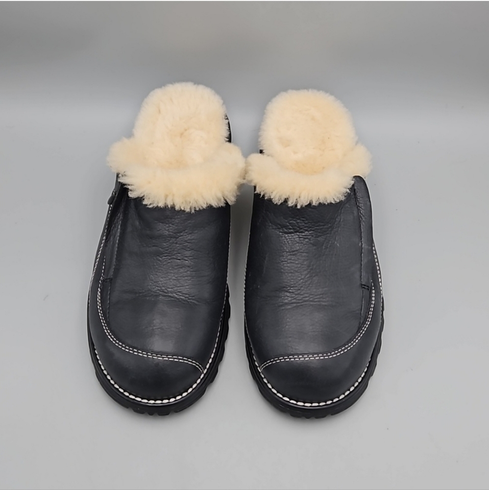 UGG slip on Clogs Women 10 leather - Picture 10 of 12